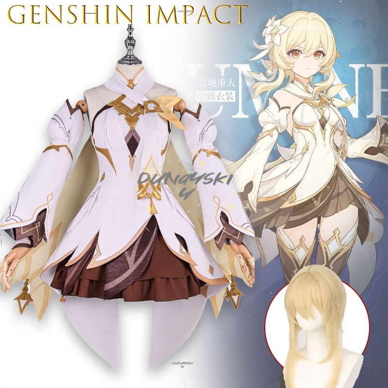 Men Shoes Europe To Us - Costume Genshin Impact Lumine Aether Heaven