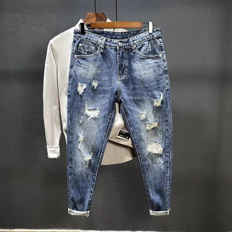 Men'S Shoes For Jeans - Jean à neuf points avec trous