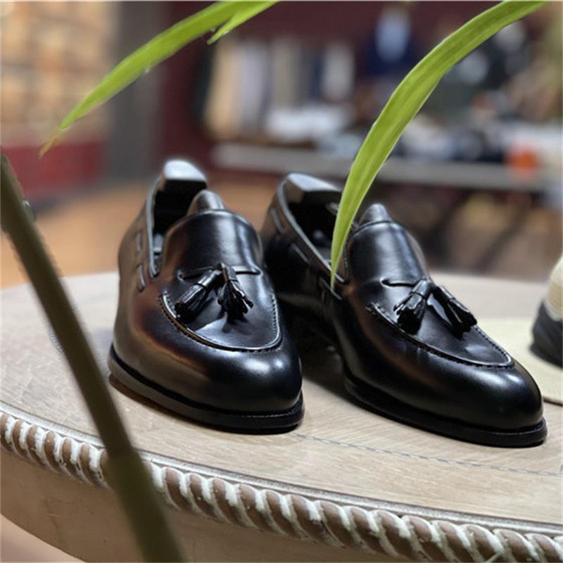 Men Shoes H&M - Mocassins rétro en cuir véritable pour