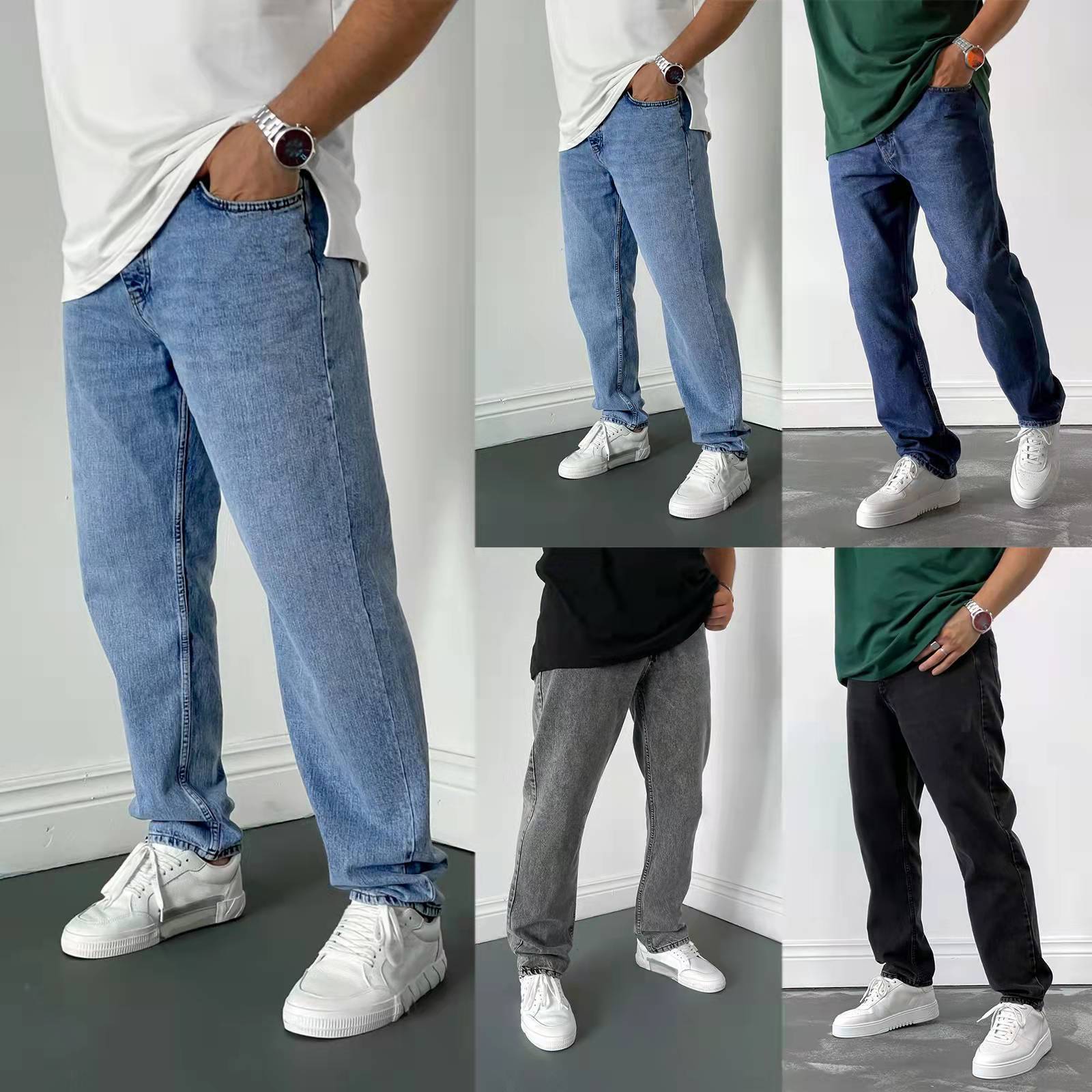 Men'S Shoes For Jeans - Jeans slim à jambe droite haut