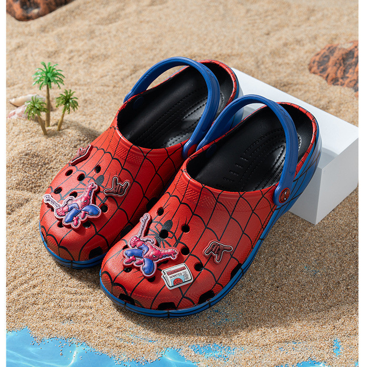 Men Shoes Models - Sandales de style Spider-Man rouge, tongs