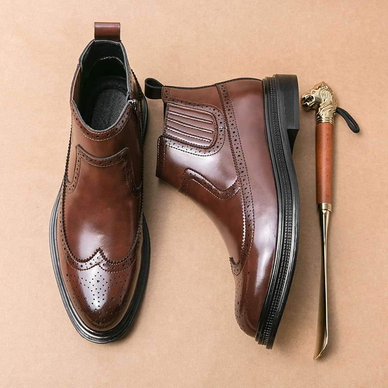 Bottes Chelsea à lacets latéra - Men'S Shoes Brogues avis et prix