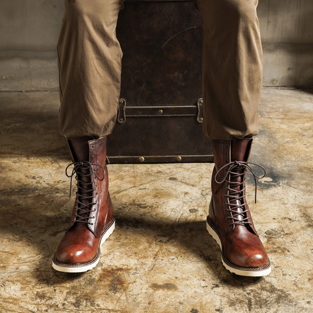 Bottes de moto en cuir véritab - Men'S Shoes Brogues avis et prix