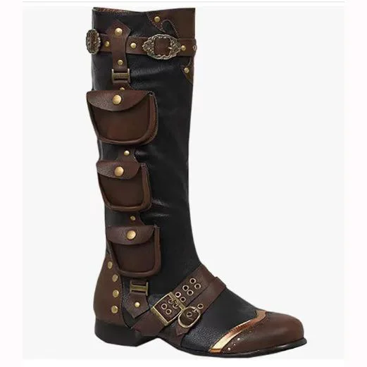 Bottes hautes rétro médiévales - Men Shoes Europe To Us avis et prix
